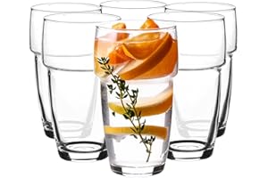 G GLASMARK KROSNO 1992 Glasmark Krosno - Set di 6 bicchieri da latte macchiato, 250 ml, bicchieri impilabili, bicchieri da tè, bicchieri multiuso, lavabili in lavastoviglie, perfetta lucentezza