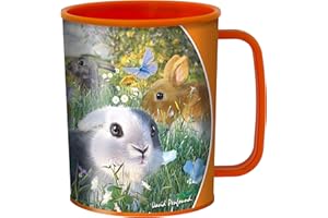 ‎3D LIVELIFE 3D Livelife Trinkbecher - Hasen von DeluxeBase. 3D Linsenförmige Häschen Plastikbecher. 300ml Becher für Kinder mit Original Kunstwerk, lizenziert von bekannt Künstler, David Penfound