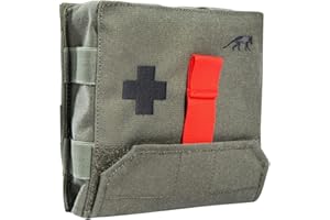 Tasmanian Tiger TT IFAK Pouch S MKII Sac supplémentaire pour kits de premiers soins vide compatible Molle avec panneau amovible IRR, gris pierre/olive IRR