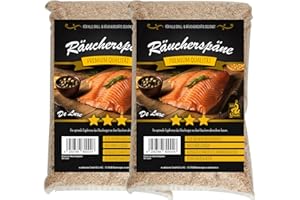 EVERSMOKE Premium Räuchermehl & -Chips aus Buchenholz I 1kg I Verschiedene Körnung (De Luxe 2,0-5,0mm (2x500g))