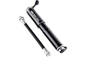 Pro Bike Tool Mini Pompe à vélo – Compatible avec Presta et Schrader – Haute Pression PSI – Fiable, compacte et légère – Pompe à Pneu de vélo pour vélo de Route, VTT et BMX