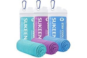 Sukeen Cooling Towel Microfiber 40 x 12 Inch Soft Breathable Cooling Towel for Yoga Golf Gym Camping Running Workout and More Activities
