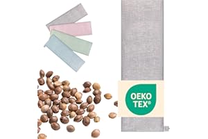 FLORA FURORA Cuscino Noccioli Ciliegia riscaldabile | Grande XXL lungo 60x20 cm | Cuscino Termico cervicale, semi di ciliegio: collo, spalle, schiena, stomaco | Senza sostanze nocive: certificato OEKO TEX