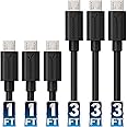 SABRENT Micro USB Fast Charging and Data Cable (3 x 30 cm + 3 x 90 cm) Micro USB Cable High Speed 5V-3A Compatible with Samsung Galaxy S7/S5/J3/J5/J7, Huawei, HTC, LG, Kindle, Nexus, Nokia (CB-U631)