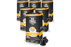 ‎DER-FRANZ Kapsułki do kawy kompatybilne z Nespresso, 6 x 10 Kapsułki, Crema