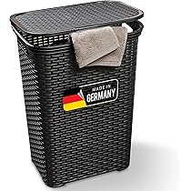 Set vierkante gevoerde wasmanden (40x40x60cm) (Naar winkelwagen*: Wasmand / Laundry (sierlijke tekst)) | Wasmanden | Mand & Stijl