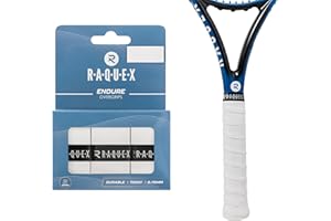 Raquex Paquete de 3 Cintas Endure, de 0,75 mm de Grosor, para empuñaduras de Raquetas, Antideslizantes, para Raquetas de Tenis, bádminton, Squash y pádel
