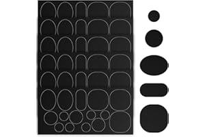 YIIFELL 6 Fogli Toppe Autoadesive in Tessuto, Toppe Autoadesive, toppe in Nylon per Piumino, Kit di Riparazione per Piumino Nero, Impermeabile per Giacche, Tende, Abbigliamento Esterno, 20x10cm(90 pezzi)