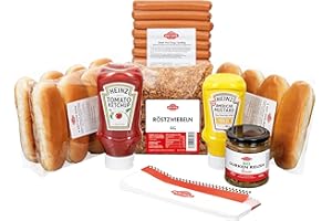 ‎HOT DOG WORLD HOT DOG WORLD- Hot dog Set "American Style" (GEFLÜGEL, 41-teiliges Set) für 12 Hot Dogs