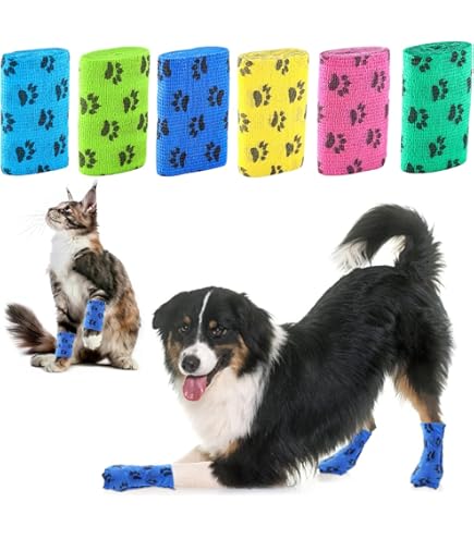 4 Pcs Chaussettes Antidérapantes Pour Chien Et Chat, Protège Les Pattes De L’Animal Et Les Sols