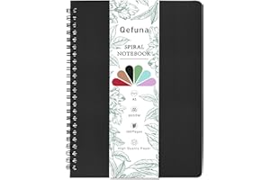 MLIFE Qefuna Notatnik W Linie A5, Lekki Segregator Ringowy, 80 Kartek/160 Stron, Dziennik Z Papierem W Linie O Gramaturze 80 G/M², Twarda Oprawa Pp, Notatnik Dla Kobiet, Mężczyzn,14,5 X 21 cm – Czarny