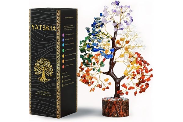 YATSKIA 7 Chakra Tree Of Life, Crystal Tree, Crystals And Gemstones, Healing Crystals, Birthday Gifts For Women, Decorative Home Accessories, Living Room Decor, Spiritual Gifts For Women