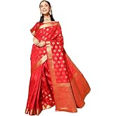 AKHILAM Women's Kanjivaram Banarasi Silk Woven Design S...