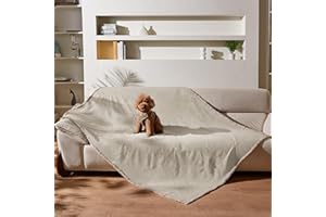Kritter Planet Hundedecke Wasserdicht, Liebesdecke Sex Decke Wasserdicht, Waschbar Kuscheldecke Sofaschutz Tagesdecke für Sofa Autositz Couch Bett, XL 150x200cm Große Decke, Kamel/Taupe