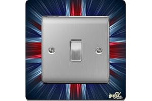 the sticker studio ltd Single Light Switch/Socket Surround Acrylic Finger Plate Union Jack sr21