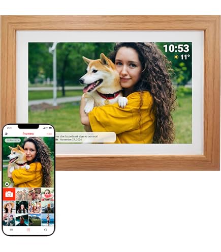 Cornice Digitale WiFi AEEZO 10.1" IPS Touch 1280x800 | 32GB Espandibile, Con App AiMOR Per Condivisione