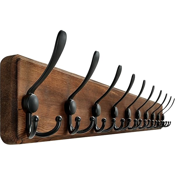 Drying Rack PNJB Wall Hanger Wooden Coat Rack Wall Mounted, Hat Racks ...