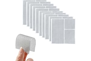 Hcoviv 10er Pack Fliegengitter Klebeband - Hochwertiges Reparatur Set für Fenster & Türen | Selbstklebend, Robust & Langlebig | 12x10cm