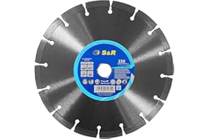 S&R Tarcza diamentowa 230 mm szlifierka do cięcia betonu/betonu zbrojnego/granitu/kamienia/cegły. Tarcza tnąca 230 x 22,2 x 10 2,2 mm