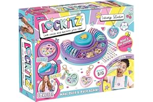 John Adams Lockitz Luxury Studio | Fashion Jewellery Maker | Create Cute Bag Charms, Necklaces & Accessories | Includes Magic Zoom Beads with Secret Messages | Age 6+ | Christmas & Birthday Gift Idea