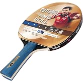 Butterfly Timo Boll Gold table tennis racket, ITTF approved, 1.5 mm, Pan Asia rubber, black/red, standard size