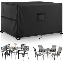 Gartenmöbel-Abdeckung Wasserdicht – 180x120x74 Cm, 420D Polyester, Mit Windbändern, Für Rattanmöbel & Outdoortische