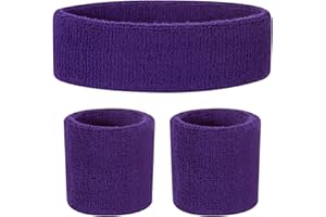 ONUPGO Kinder Schweißbänder Stirnband Armband Set – Athletisches Baumwollschweißband für Sport (1 Stirnband + 2 Armbänder)