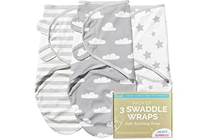 JUICY BUMBLES Śpiwór dla niemowląt w wieku 0-3 miesięcy – 3 miesiące – 3 miesiące – kocyk niemowlęcy bawełna 100% – niezbędne wyposażenie początkowe dla niemowląt, dla noworodków, dziewczynek i chłopców