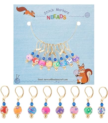 SUNNYCLUE 1 Doos 20Pcs Haaksteekmarkeringen Leuke SUNNYCLUE 1 Doos 20Pcs Haaksteekmarkeringen Leuke