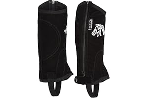 HKM -Kids- Reitletten Nubukimitat mit Elastikeinsatz