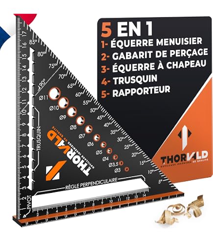 équerre De Centrage Arrondisseur D'angle 1 Pcs Equerre Menuisier Rapporteur D'Angle Traceur Central Boite A Onglet équerre Centrage Rapporteur D'angle