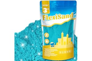 NiToy 1 kg Sand, trocknet nie aus, lustig für Kinder ab 3 Jahren, Nachfüllpackung für sensorisches Sandkasten-Spielzeug, ideal zum Formen, Drücken und Formen (Dunkelblau)