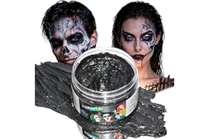 RUIBAVYA Cire Colorante Cheveux Noir Coloration Temporaire Cheveux pour Hommes et Femmes Cire Colorante Lavable DIY Gel Colorant Cheveux pour Halloween FêTes de NoëL Cosplay