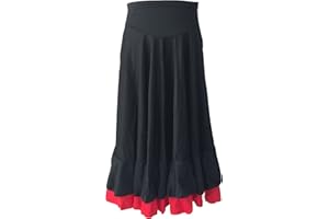 La Señorita Flamenco Rock Hiszpańska sukienka dziecięca, czarno-czerwona, 2 falbanki