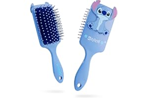 Disney Cepillo Pelo Desenredante Stitch, Baby Yoda, Marie, Minnie Mouse, Regalos Lilo y Stitch Niña, Merchandising Oficial, Desenredante Pelo Niñas, Cepillo Antitirones Niña (Azul Stitch)