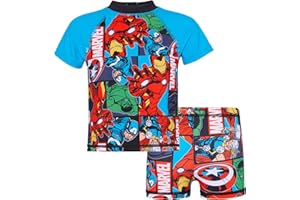 MARVEL Avengers 2 Piece Boys Swim Suit - Hulk, Iron Man, Captain America, Thor 2-10 Yrs