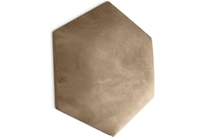 Muralo Samt Wandkissen Hexagon Stoff Polsterpaneel Schlafzimmer Wohnzimmer Bett Wandpolster Bettkopfteil Lendekissen Modern Luxus Gepolstert Polster Paneel (Beige, 30 cm x 26 cm)