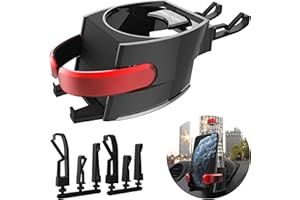 N NEWTOP ST07 Supporto Porta Reggi da Auto Macchina Camion Ganci Bocchette Aria Universale Portabottiglie Rinfrescare Bevande Acqua per Cellulare Smartphone (Rosso)