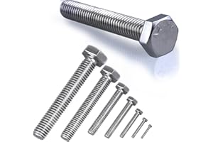 ACCGUYS 10 Sechskantschrauben Edelstahl M 8 x 70 mm Vollgewindeschrauben Schrauben DIN 933 A2