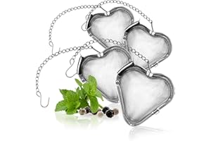 COM-FOUR® 4x colino da tè in acciaio inossidabile 304 antiruggine, lavabile in lavastoviglie - uovo da tè Ø 5,5 cm per tè sfuso, spezie ed erbe aromatiche - colino per spezie - colino per erbe