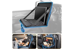 JOYTUTUS 3 in 1 Steering Wheel Eating Tray, Car Back Seat Laptop Desk, Multifunctional Car Office Bag, Car Work Table for Writing, Car Organizer for Kids, Commuters, Family (Blue)