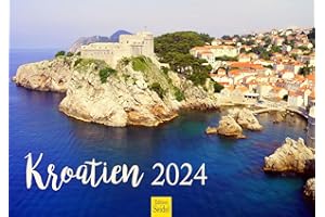 ‎EDITION SEIDEL Edition Seidel Premium Kalender Kroatien 2024 Format DIN A3 Wandkalender Europa Balkan Halbinsel Zagreb Dubrovnik Split Adria Meer Felsen Nationalpark