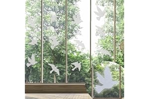 MESINURS UV-reflektierendes Fenster Antikollisionsschutz Warnung Vogel selbstklebend Fenster Glastür schützt und bewahrt Vögel Schlag, wiederverwendbar