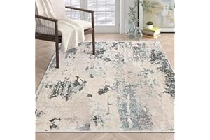 ASIinnsy Tappeto Astratto Tappeto Salotto Moderno Grigio Grande Tappeti Moderni Soggiorno a Pelo Corto Antiscivolo Morbido Tappeto per Soggiorno Camera da Letto (80 x 120 cm, Beige/Multi)