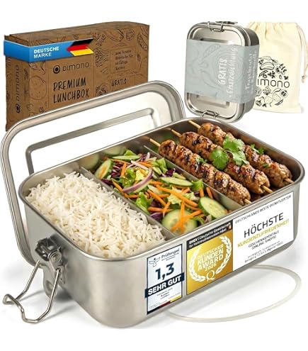 ECO Brotbox Bento Classic Broodtrommel met vakken, 1100 ml