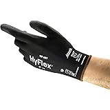 Ansell HyFlex 48-101 Guanti da Lavoro Sottili, Fodera Elastica con Rivestimento in Poliuretano, Protezione Professionale per 