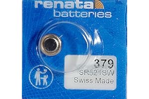 ICHOOSE LIMITED Confezione di batterie a bottone | litio 3 V | per orologi, torce, chiavi auto, calcolatrici, macchine fotografiche, ecc. 379 (SR521SW)