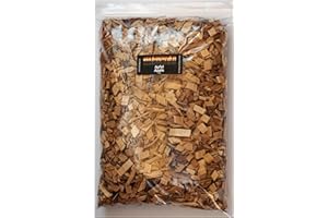 WWW.SMOKERHOLZ24.DE BBQ PLAG BBQ Woodchips - Trucioli di mela, 1 kg, per affumicatore e barbecue a sfera