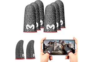 Mobile Phone Game Sleeve Finger,SANGFUN 6Pcs Gants de Jeu Mobile, Manche de Doigt de Jeu Antidérapant,Gant Gamer, Mobile Phone Game Sleeve Finger,Manchon de Doigt de Jeu Mobile Respirant