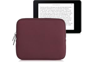 kwmobile Neoprene e-Reader Pouch Size 6,8-7" eReader - Universal eBook Sleeve Case with Zipper - Mulberry